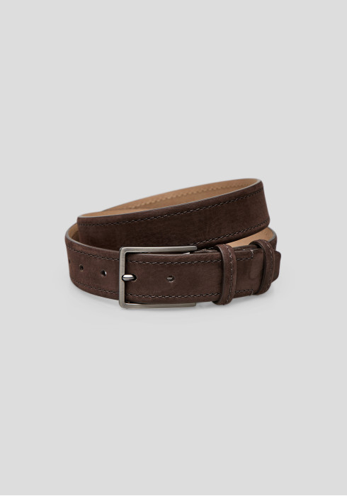 КЛАСИЧНИЙ ЧОЛОВІЧИЙ РЕМІНЬ КОРИЧНЕВИЙ ЗАМШЕВИЙ