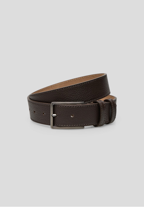 КЛАСИЧНИЙ ЧОЛОВІЧИЙ РЕМІНЬ КОРИЧНЕВИЙ ШКІРЯНИЙ ПРОШИТИЙ