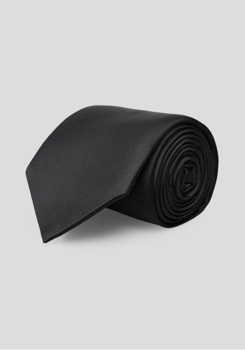 КЛАСИЧНА ЧОЛОВІЧА КРАВАТКА ЧОРНА ОДНОТОННА