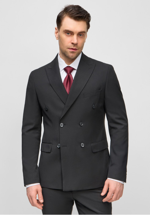 КЛАСИЧНИЙ ЧОЛОВІЧИЙ КОСТЮМ ДВОБОРТНИЙ КОСТЮМ ЧОРНИЙ