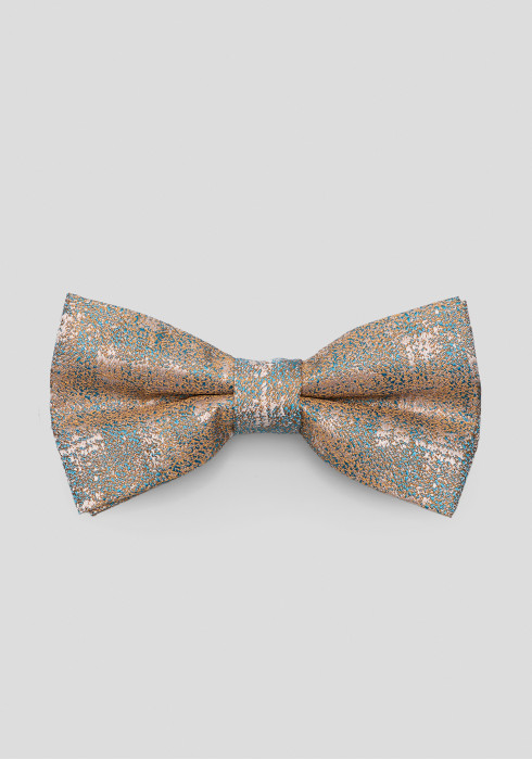 КЛАССИЧЕСКАЯ МУЖСКАЯ БАБОЧКА БЕЖЕВАЯ С ПРИНТОМ