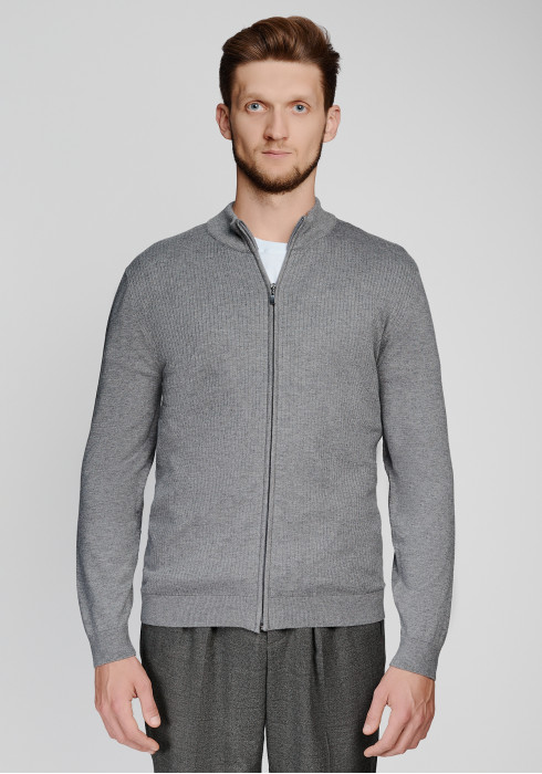 КЛАСИЧНИЙ ЧОЛОВІЧИЙ СВЕТР НА БЛИСКАВЦІ СІРИЙ