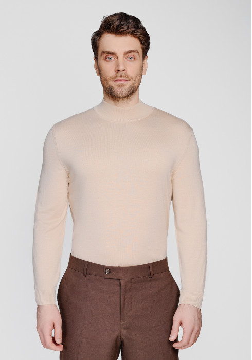 КЛАСИЧНИЙ ЧОЛОВІЧИЙ ГОЛЬФ БЕЖЕВИЙ