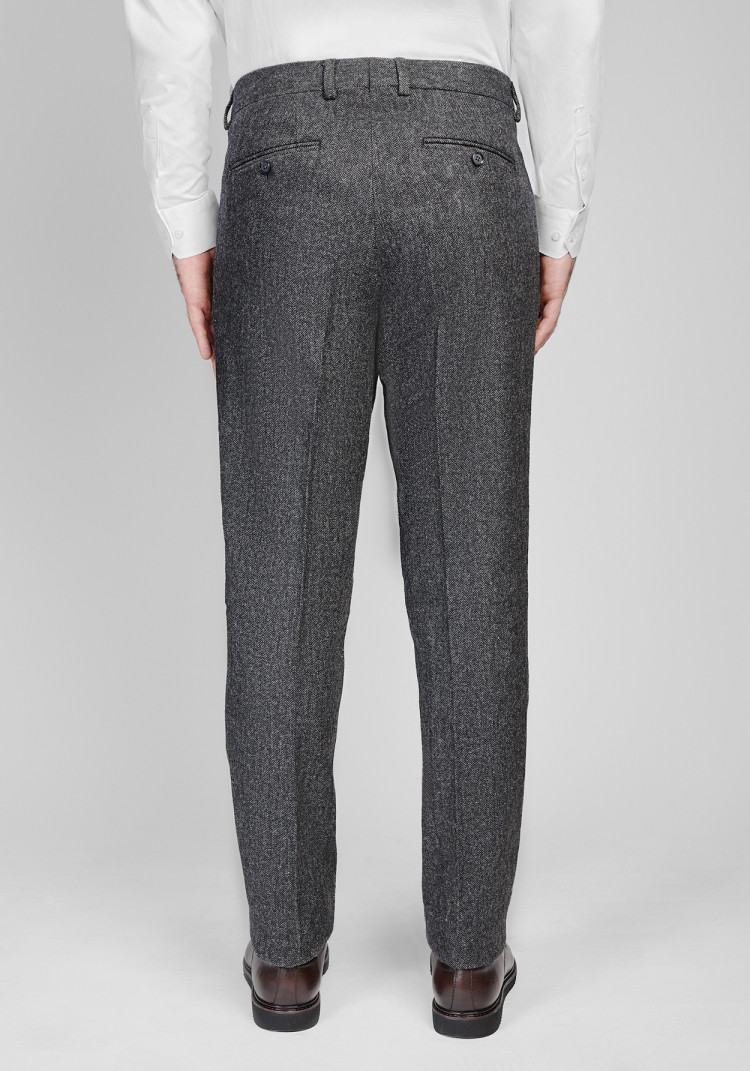 КЛАСИЧНІ ЧОЛОВІЧІ БРЮКИ СІРІ В ЯЛИНКУ, Фото 3