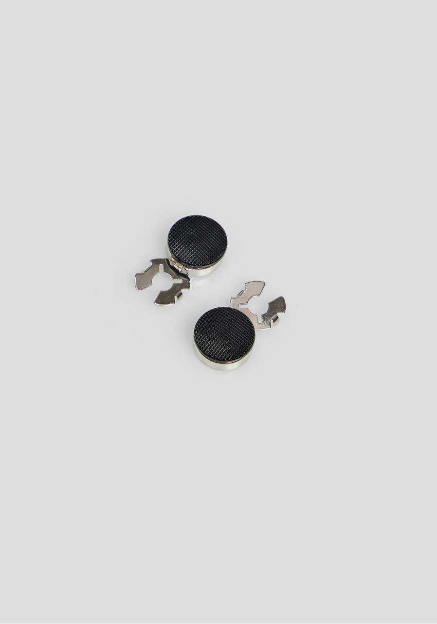 CLASSIC MEN'S BLACK SILVER BUTTON ACCESSORY, Photo 1