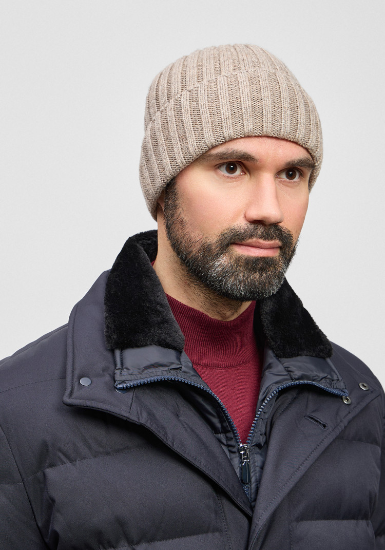 ЧОЛОВІЧА ШАПКА БЕЖЕВА, Фото 1