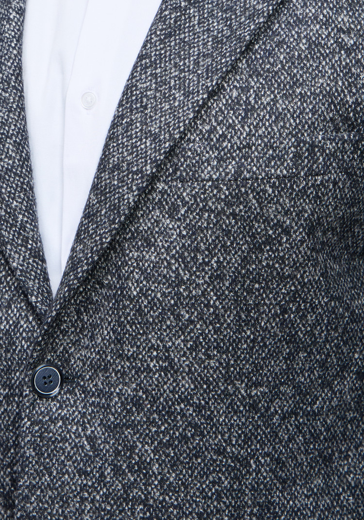 КЛАСИЧНИЙ ЧОЛОВІЧИЙ ПІДЖАК ТЕМНО-СИНІЙ ФАКТУРНИЙ, Фото 5