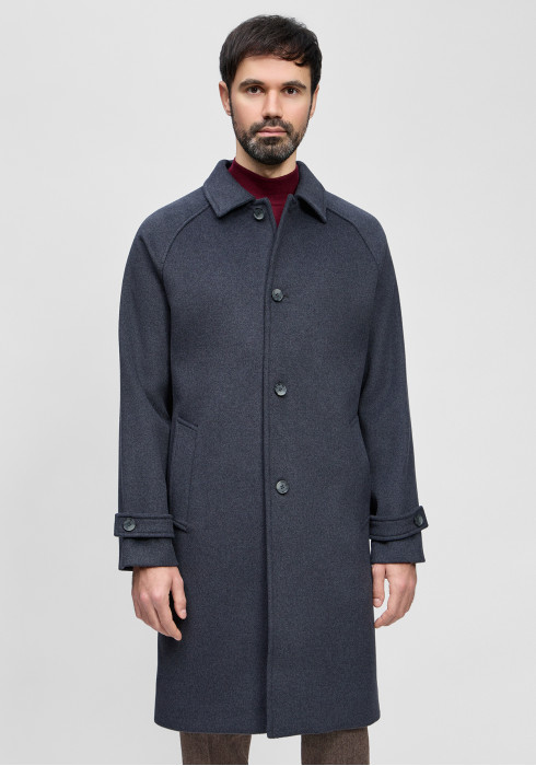 КЛАСИЧНЕ ЧОЛОВІЧЕ ПАЛЬТО ОДНОТОННЕ ТЕМНО-СІРЕ