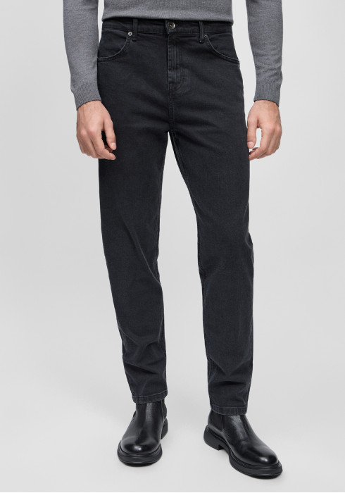 ЧОЛОВІЧІ ДЖИНСИ ТЕМНО-СІРІ МОМ REGULAR FIT