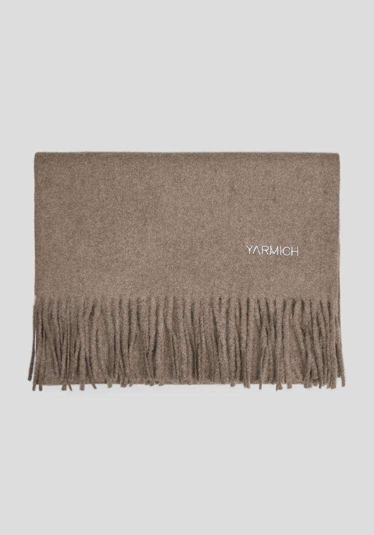 ЧОЛОВІЧИЙ ШАРФ ОДНОТОННИЙ БЕЖЕВИЙ