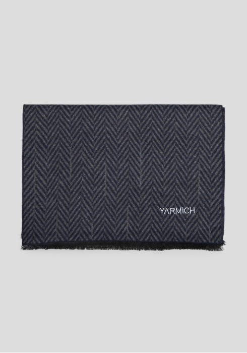 ЧОЛОВІЧИЙ ШАРФ В ЯЛИНКУ ТЕМНО-СИНІЙ