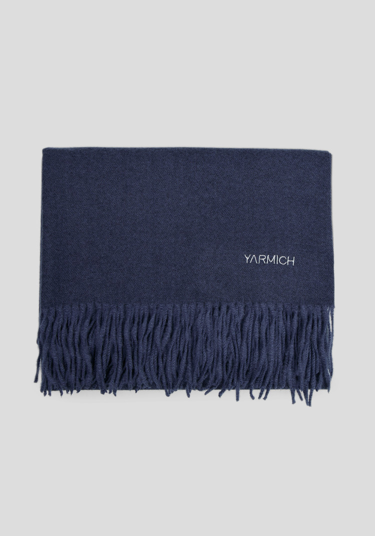 ЧОЛОВІЧИЙ ШАРФ ОДНОТОННИЙ ТЕМНО-СИНІЙ