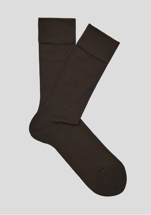 Класичні чоловічі шкарпетки в синю крапку