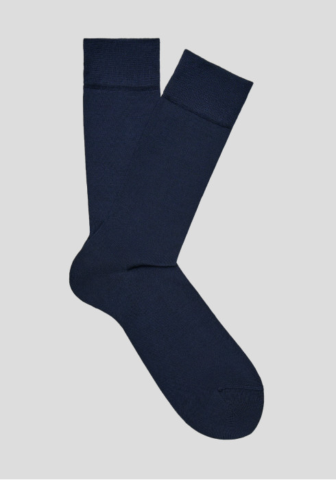 Чоловічі шкарпетки темно-сині однотонні 
