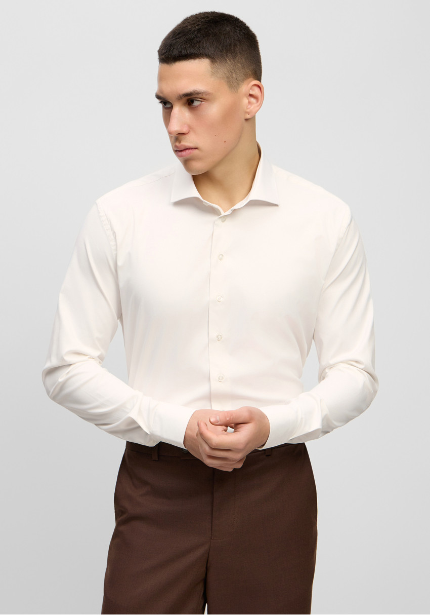 Classic men's ivory shirt for a tie, Photo 1