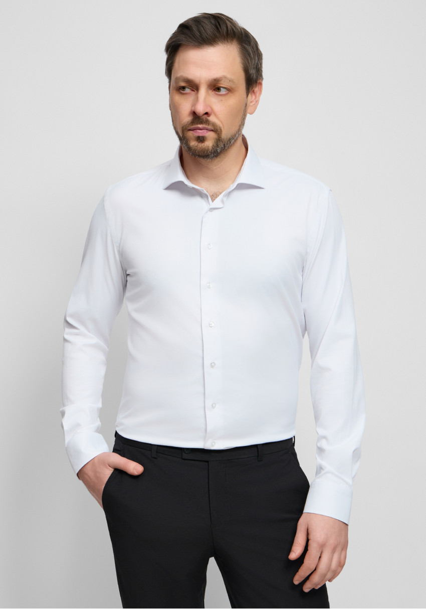 Classic men's white shirt for a tie, Photo 1