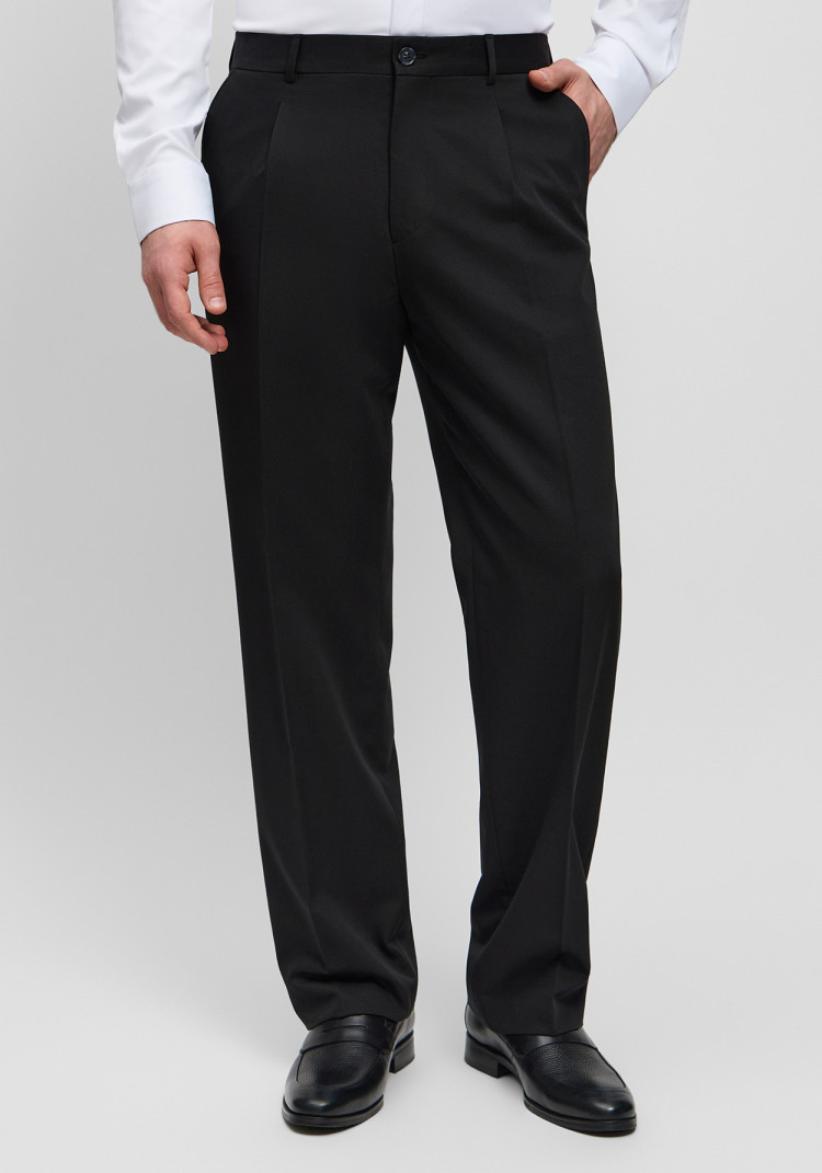 Classic men's black double-breasted oversized two-piece suit, Photo 3