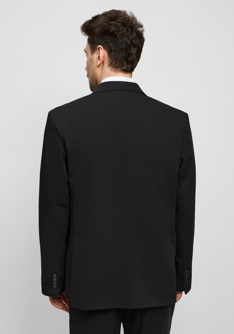 Classic men's black double-breasted oversized two-piece suit, Photo 4