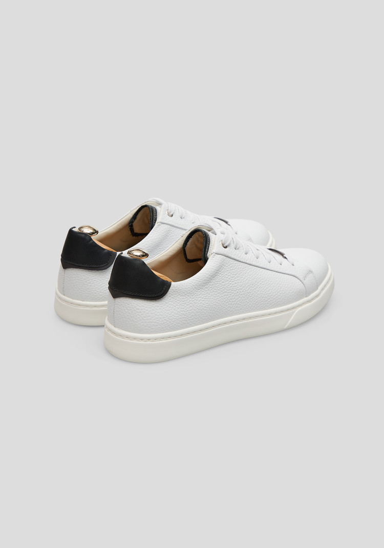 Чоловічі кеди білі з контрастною вставкою, Фото 3